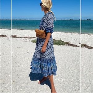 Emerson Fry India Collection Heirloom Dress in Heritage Blue